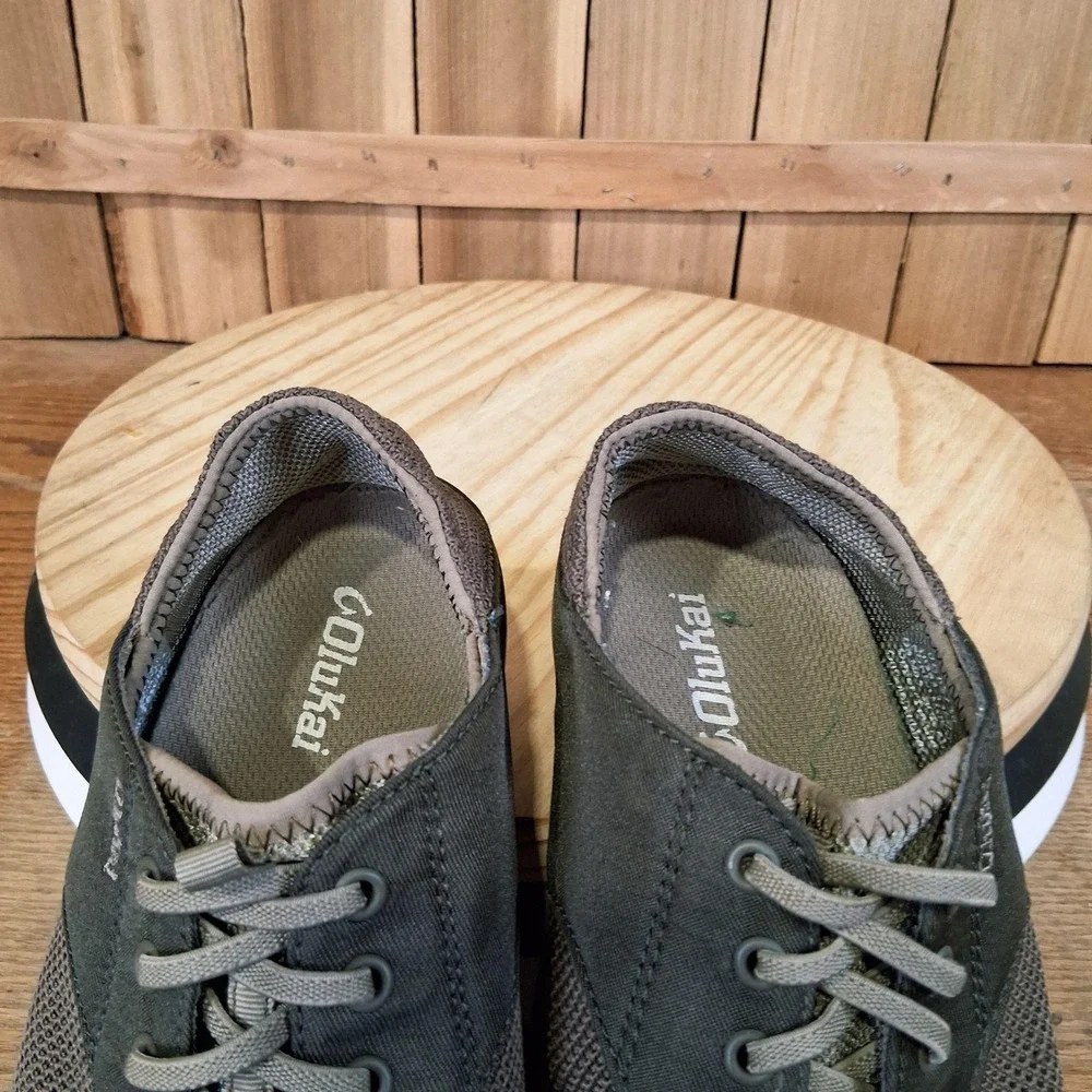 OluKai Nohea Moku Shoes Mens Size 8.5 Brown Mesh Lightweight Sneakers‎ Comfort